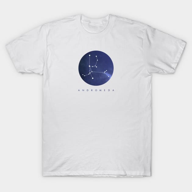 Andromeda Constellation T-Shirt by clothespin